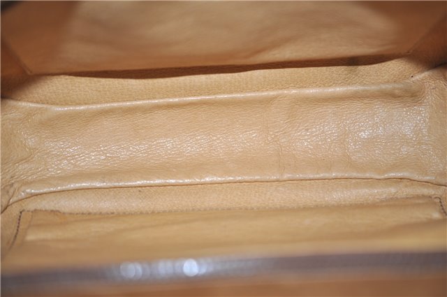 Authentic GUCCI Vintage Shoulder Bag Purse Leather Brown 0382E