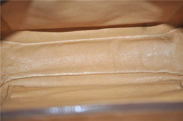 Authentic GUCCI Vintage Shoulder Bag Purse Leather Brown 0382E