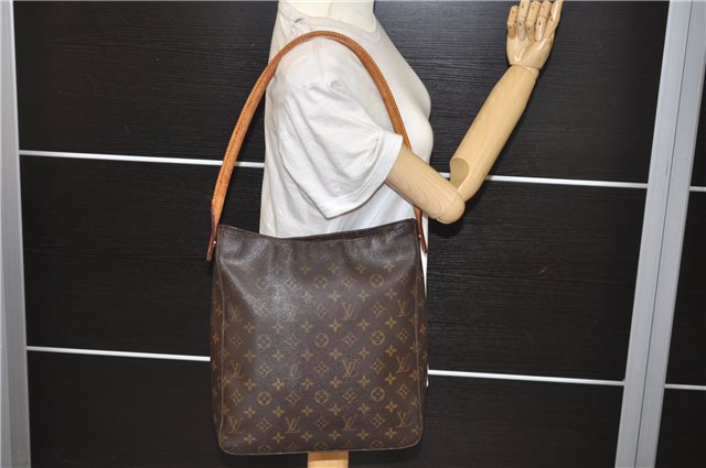 Authentic Louis Vuitton Monogram Looping GM Shoulder Bag M51145 LV 0383E