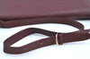 Authentic Cartier Must de Cartier Leather Shoulder Cross Bag Bordeaux Red 0384G