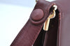 Authentic Cartier Must de Cartier Leather Shoulder Cross Bag Bordeaux Red 0384G