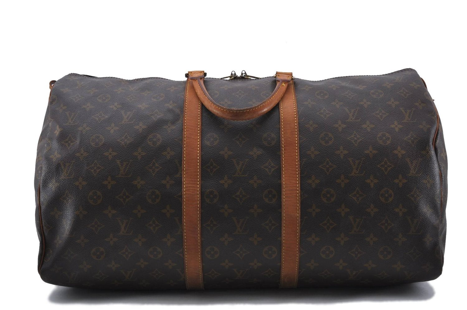 Authentic Louis Vuitton Monogram Keepall 55 Boston Bag M41424 LV 0386D