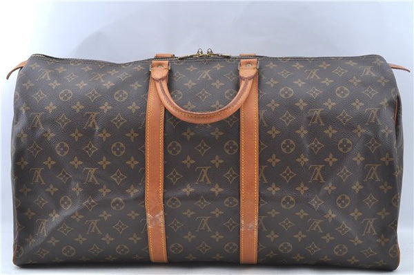 Authentic Louis Vuitton Monogram Keepall 55 Travel Boston Bag M41424 LV 0386F