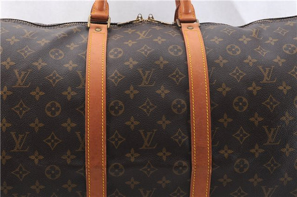 Authentic Louis Vuitton Monogram Keepall 55 Travel Boston Bag M41424 LV 0386F