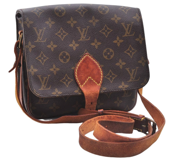 Auth Louis Vuitton Monogram Cartouchiere MM Shoulder Cross Bag M51253 LV 0390E