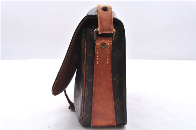 Auth Louis Vuitton Monogram Cartouchiere MM Shoulder Cross Bag M51253 LV 0390E