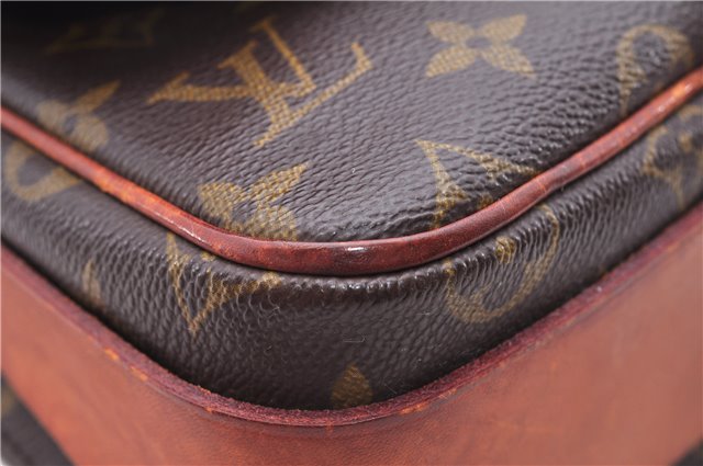 Auth Louis Vuitton Monogram Cartouchiere MM Shoulder Cross Bag M51253 LV 0390E