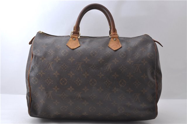 Authentic Louis Vuitton Monogram Speedy 35 Hand Bag M41524 LV Junk 0392D