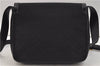 Authentic GUCCI Micro GG Canvas Leather Shoulder Cross Body Bag Black 0392E