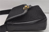 Authentic GUCCI Micro GG Canvas Leather Shoulder Cross Body Bag Black 0392E