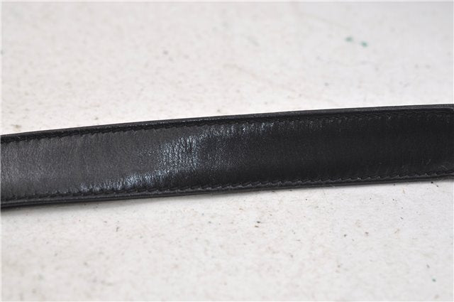 Authentic GUCCI Micro GG Canvas Leather Shoulder Cross Body Bag Black 0392E