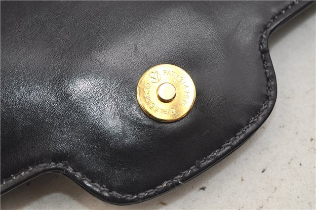 Authentic GUCCI Micro GG Canvas Leather Shoulder Cross Body Bag Black 0392E