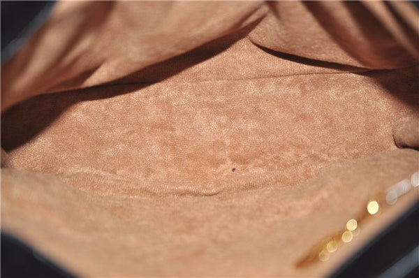 Authentic GUCCI Micro GG Canvas Leather Shoulder Cross Body Bag Black 0392E