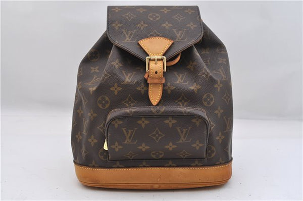 Authentic Louis Vuitton Monogram Montsouris MM Backpack M51136 LV 0392F