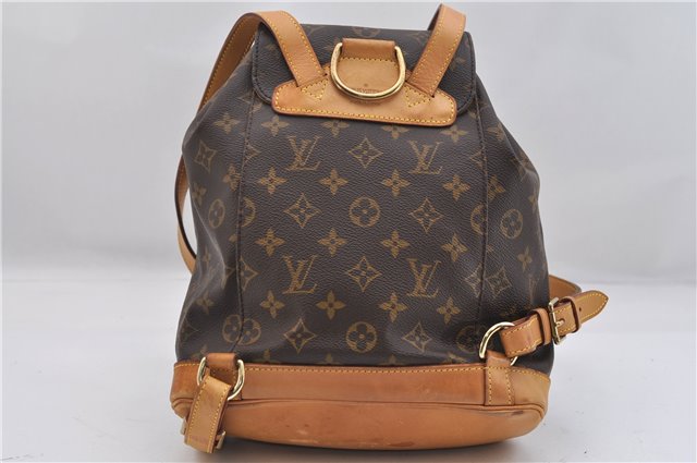Authentic Louis Vuitton Monogram Montsouris MM Backpack M51136 LV 0392F