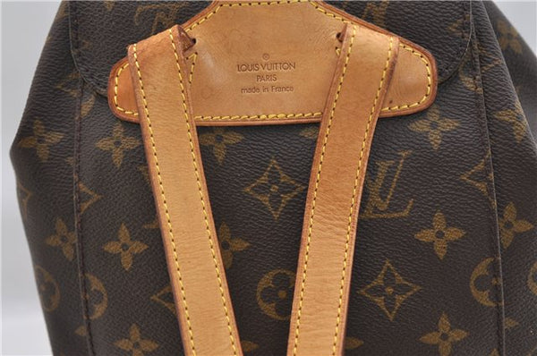 Authentic Louis Vuitton Monogram Montsouris MM Backpack M51136 LV 0392F