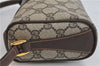 Authentic GUCCI Web Sherry Line Shoulder Cross Bag GG PVC Leather Brown 0393D