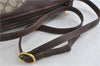 Authentic GUCCI Web Sherry Line Shoulder Cross Bag GG PVC Leather Brown 0393D