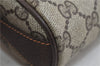 Authentic GUCCI Web Sherry Line Shoulder Cross Bag GG PVC Leather Brown 0393D