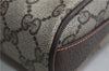 Authentic GUCCI Web Sherry Line Shoulder Cross Bag GG PVC Leather Brown 0393D