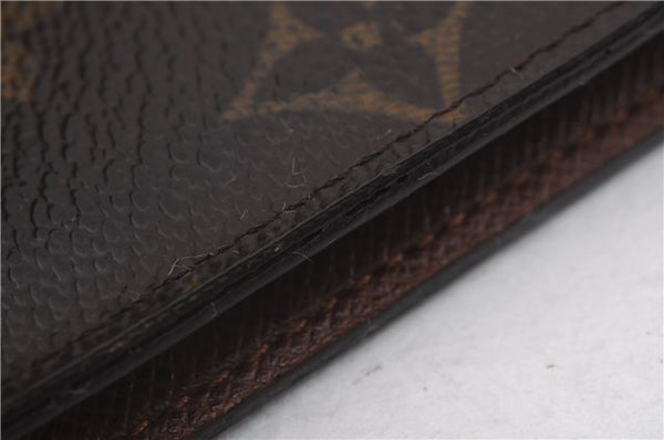 Auth Louis Vuitton Monogram Porte Chequier Cartes Credit Wallet M62225 LV 0395D