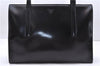 Authentic PRADA SPAZZOLATO Leather Shoulder Hand Bag B7390 Black 0398E