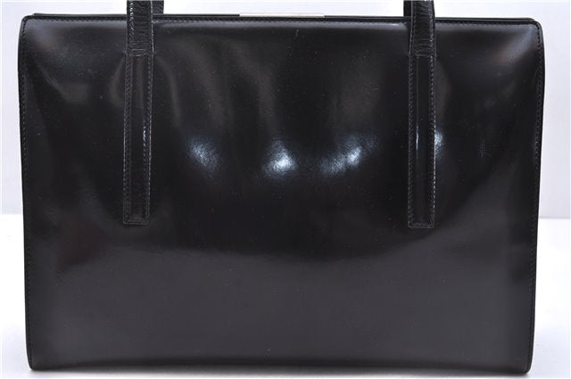 Authentic PRADA SPAZZOLATO Leather Shoulder Hand Bag B7390 Black 0398E