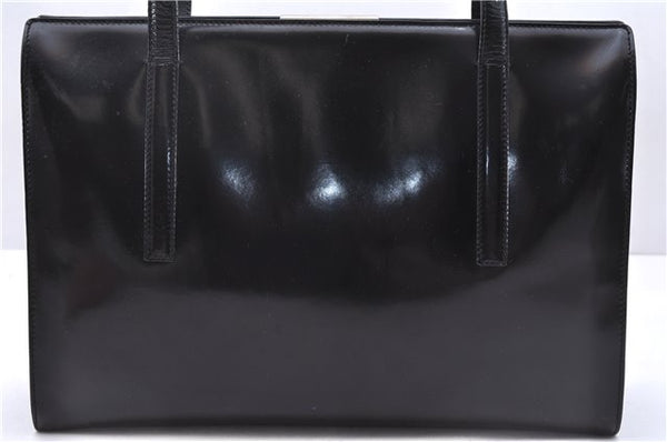 Authentic PRADA SPAZZOLATO Leather Shoulder Hand Bag B7390 Black 0398E