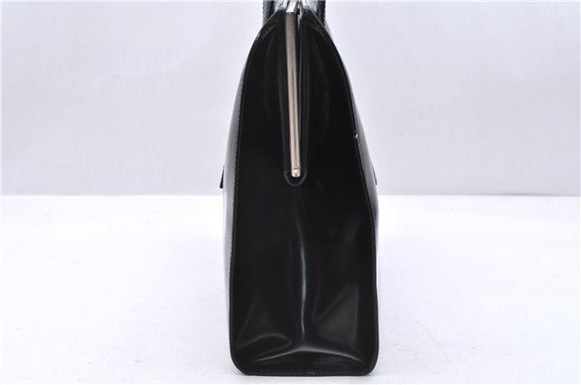 Authentic PRADA SPAZZOLATO Leather Shoulder Hand Bag B7390 Black 0398E