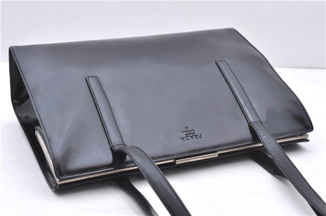 Authentic PRADA SPAZZOLATO Leather Shoulder Hand Bag B7390 Black 0398E