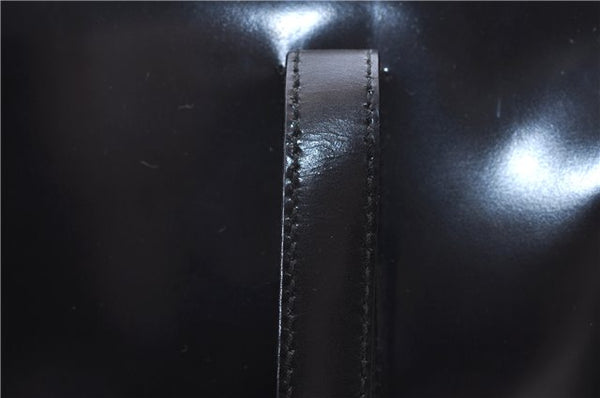 Authentic PRADA SPAZZOLATO Leather Shoulder Hand Bag B7390 Black 0398E