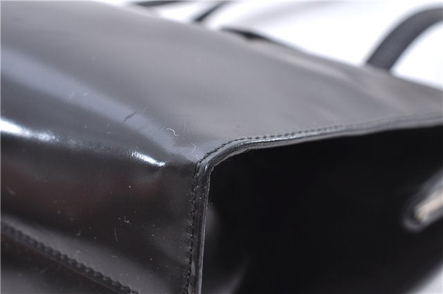 Authentic PRADA SPAZZOLATO Leather Shoulder Hand Bag B7390 Black 0398E