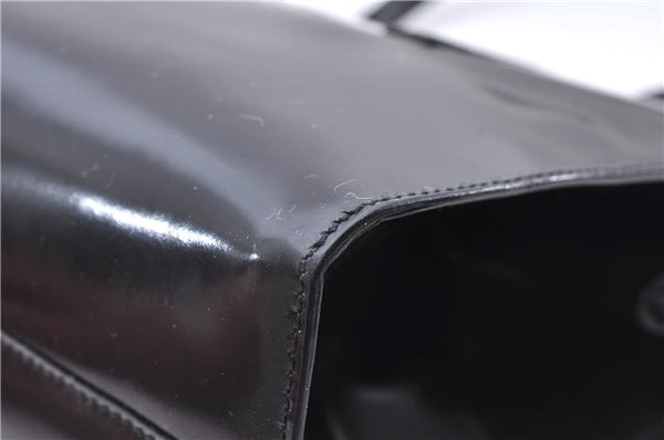 Authentic PRADA SPAZZOLATO Leather Shoulder Hand Bag B7390 Black 0398E