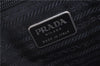 Authentic PRADA SPAZZOLATO Leather Shoulder Hand Bag B7390 Black 0398E