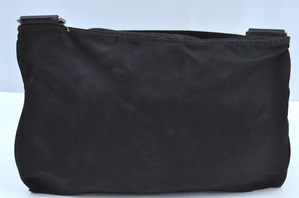 Authentic PRADA Nylon Vela Sport Leather Shoulder Cross Bag BT0174 Black 0402E