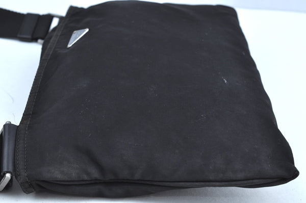 Authentic PRADA Nylon Vela Sport Leather Shoulder Cross Bag BT0174 Black 0402E