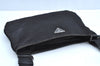 Authentic PRADA Nylon Vela Sport Leather Shoulder Cross Bag BT0174 Black 0402E