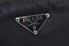 Authentic PRADA Nylon Vela Sport Leather Shoulder Cross Bag BT0174 Black 0402E