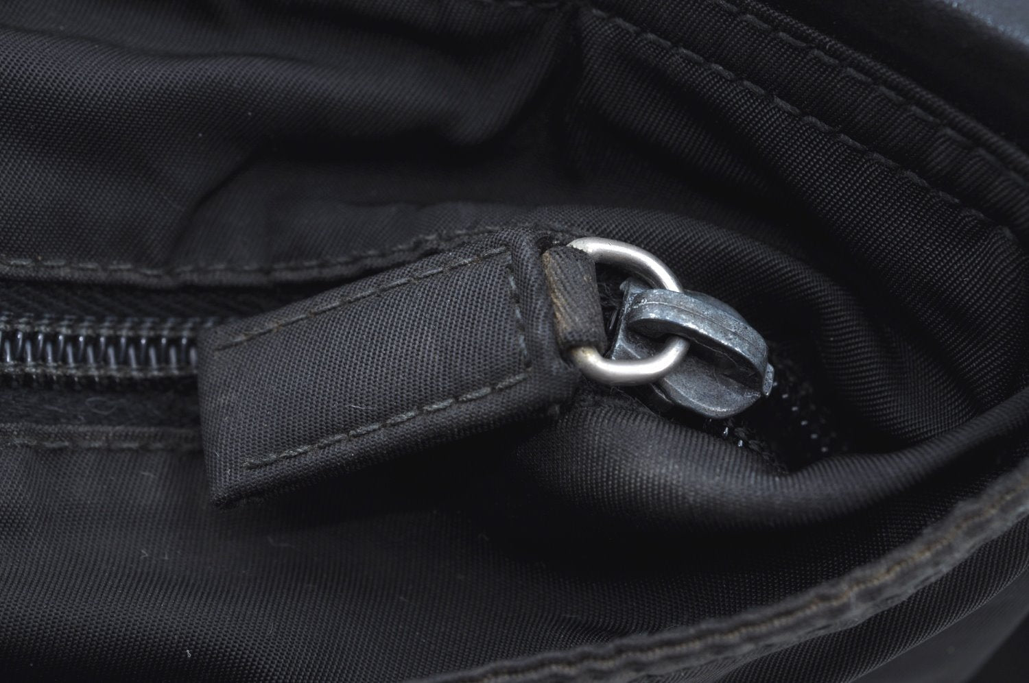 Authentic PRADA Nylon Vela Sport Leather Shoulder Cross Bag BT0174 Black 0402E