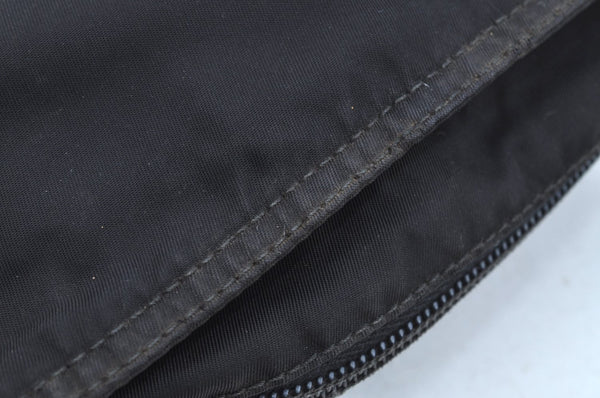 Authentic PRADA Nylon Vela Sport Leather Shoulder Cross Bag BT0174 Black 0402E