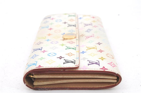 Louis Vuitton Monogram Multicolor Portefeuille Sarah Wallet M93744 White 0403D