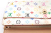 Louis Vuitton Monogram Multicolor Portefeuille Sarah Wallet M93744 White 0403D