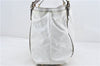 Authentic GUCCI Web Sherry Line New Britt Tote Bag PVC Leather White 0403E