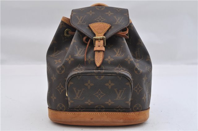 Authentic Louis Vuitton Monogram Montsouris PM Backpack M51137 LV 0403F