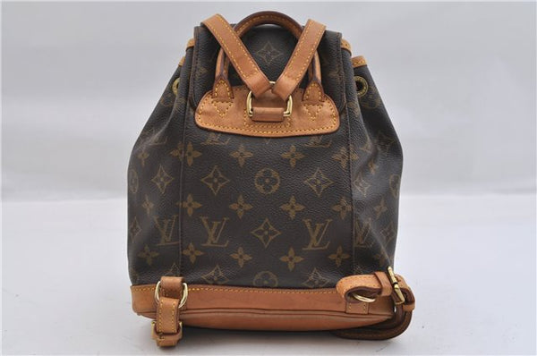 Authentic Louis Vuitton Monogram Montsouris PM Backpack M51137 LV 0403F