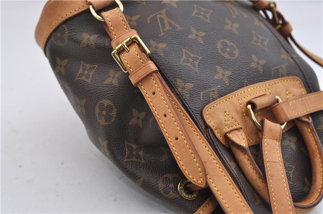 Authentic Louis Vuitton Monogram Montsouris PM Backpack M51137 LV 0403F