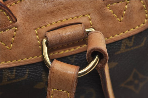 Authentic Louis Vuitton Monogram Montsouris PM Backpack M51137 LV 0403F