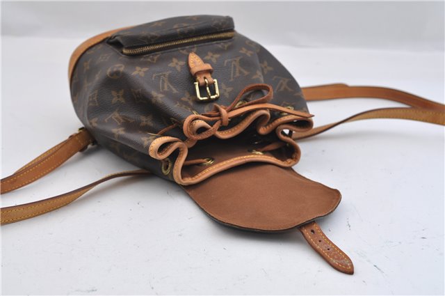 Authentic Louis Vuitton Monogram Montsouris PM Backpack M51137 LV 0403F