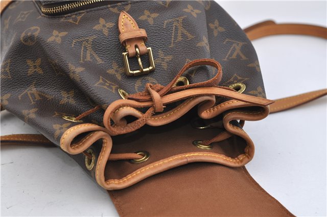 Authentic Louis Vuitton Monogram Montsouris PM Backpack M51137 LV 0403F