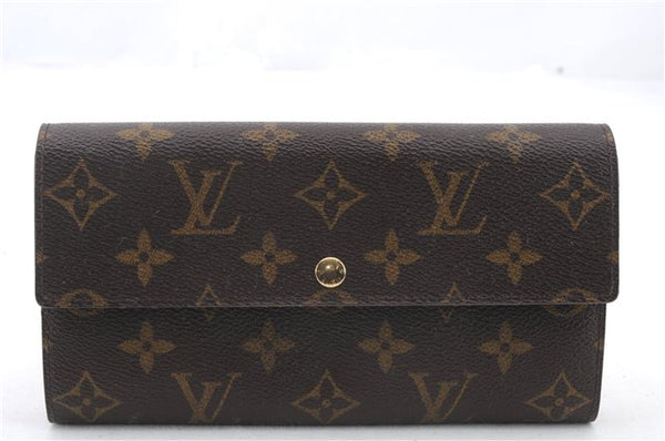 Auth Louis Vuitton Monogram Pochette Porte Monnaie Credit Wallet M61725 LV 0404D